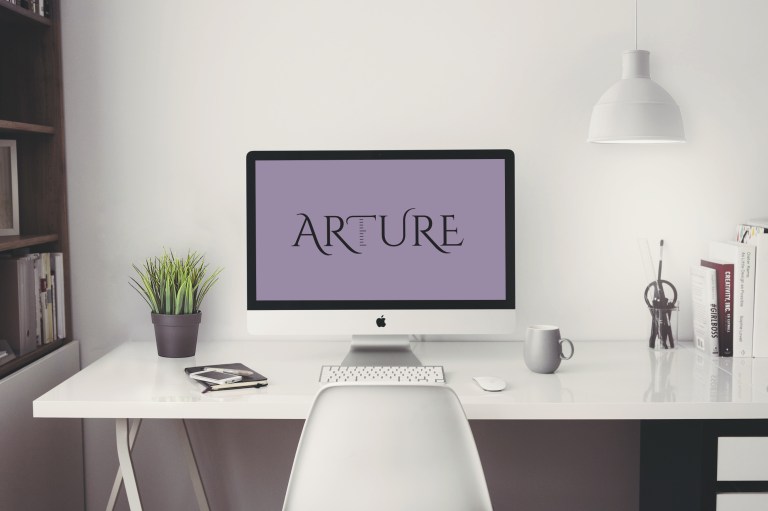 iMac 5k Retina artMockup with Items