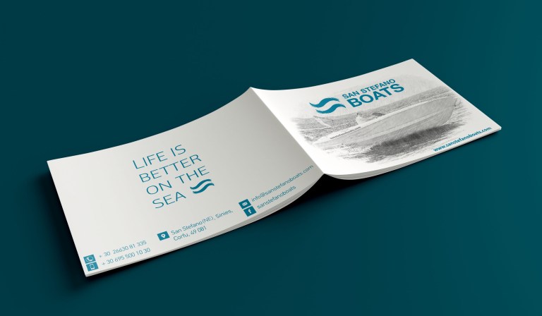 Horizontal A5 Brochure mockup